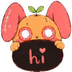 The EDITTED mascot holding a sign that says hi